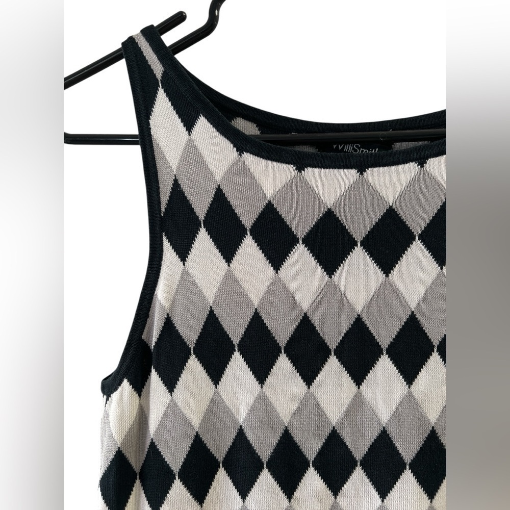 Will smith black and white Dimond silk knit tank top - Picture 2 of 4